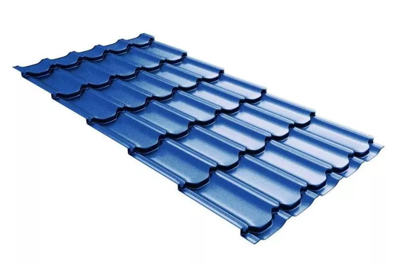 Металлочерепица Grand Line Квинта плюс (Kvinta Plus) 0,45 Полиэстер RAL 5005 сигнальный синий купить в краснодаре