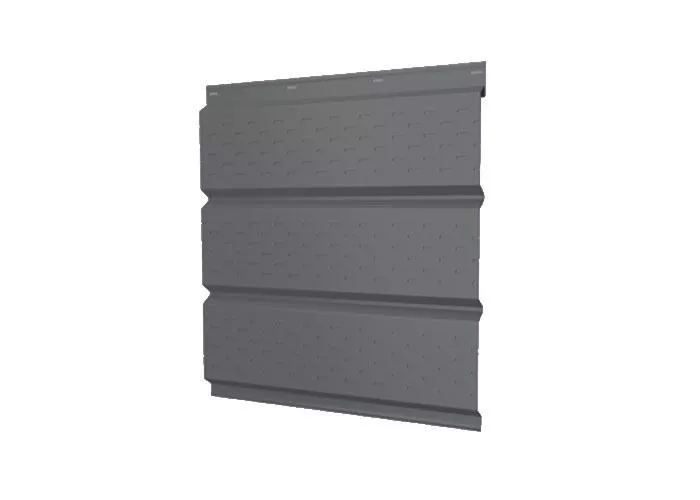 Софит металл GL с перфорацией GreenCoat Pural 0,45 мм RR 23 темно-серый купить в краснодаре