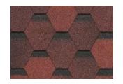 Гибкая черепица Docke PIE EURASIA Шестигранник Красный – Купить оптом и в розницу