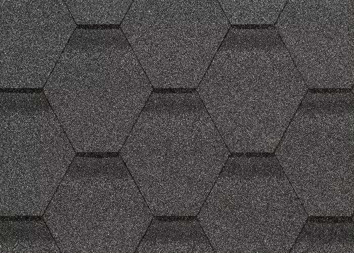 Гибкая черепица Docke PIE EURASIA Шестигранник Серый купить в краснодаре