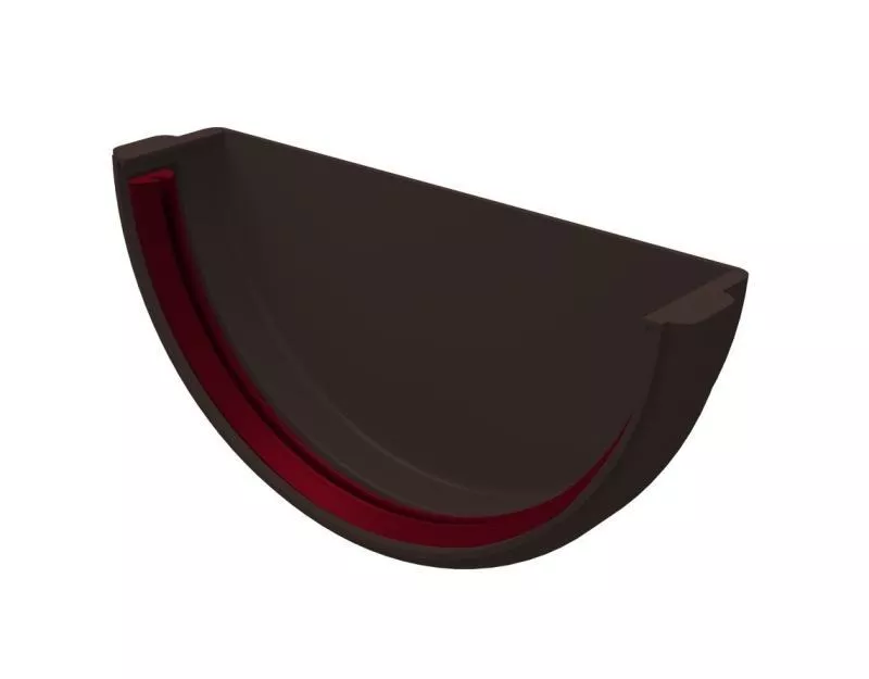 Заглушка желоба универсальная ПВХ Grand Line Стандарт Коричневый купить в краснодаре