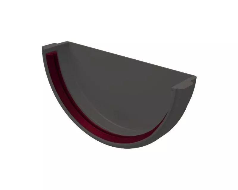 Заглушка желоба универсальная ПВХ Grand Line Стандарт Графит купить в краснодаре