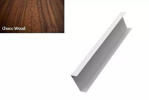 Декоративная накладка на столб жалюзи Milan,Tokyo 0,45 Print Elite Choco Wood GL купить в краснодаре