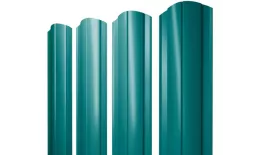 Штакетник Круглый фигурный 0,45 PE RAL 5021 водная синь. Цена: 104 руб. Артикул: 37972