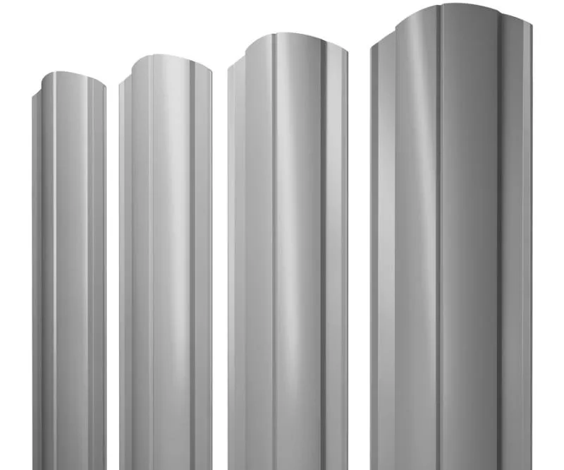 Штакетник Круглый фигурный 0,45 PE RAL 7004 сигнальный серый купить в краснодаре