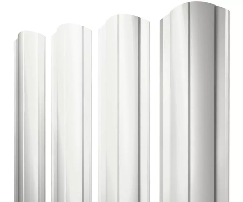 Штакетник Круглый фигурный 0,45 PE RAL 9003 сигнальный белый купить в краснодаре