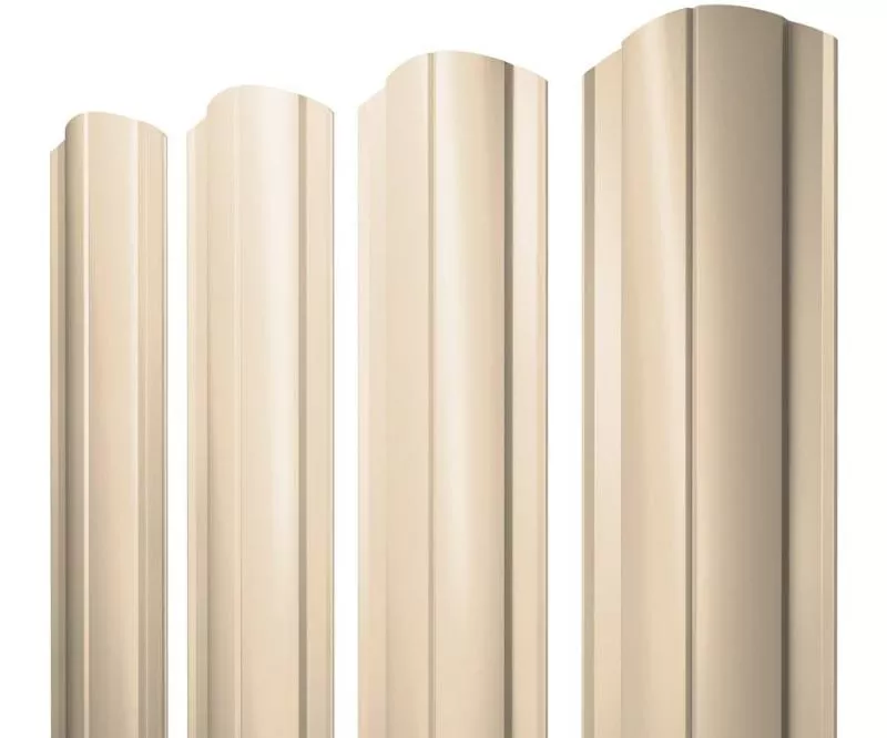 Штакетник Круглый фигурный 0,45 PE RAL RAL 1015 светлая слоновая кость купить в краснодаре