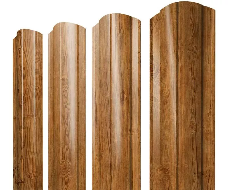 Штакетник Круглый фигурный 0,45 Print-Double Elite Golden Wood купить в краснодаре