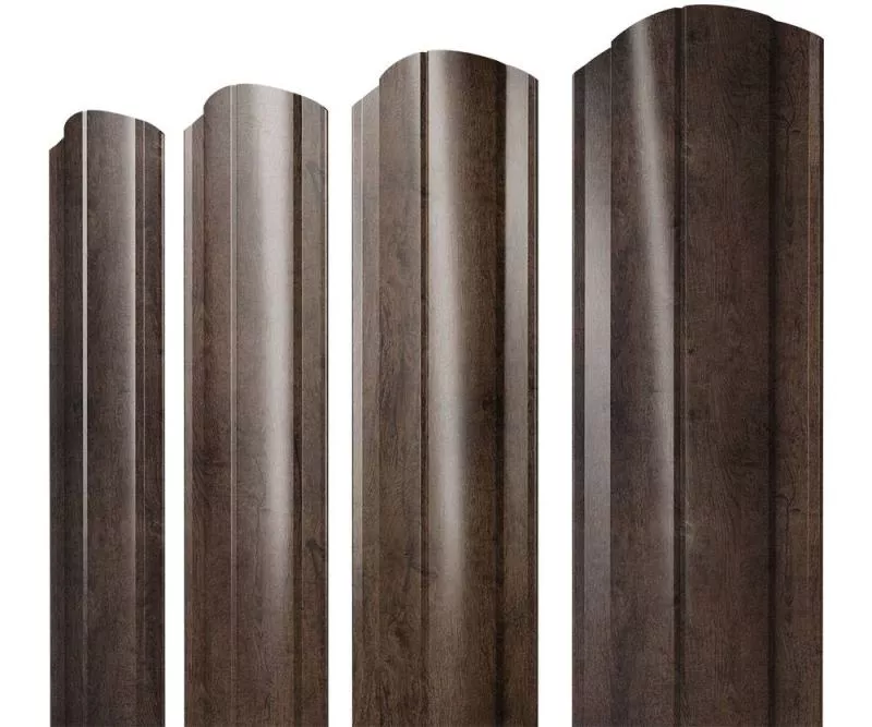 Штакетник Круглый фигурный 0,45 Print Elite Antique Wood TwinColor купить в краснодаре