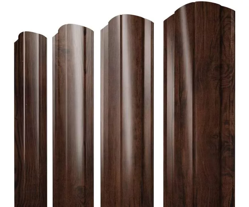 Штакетник Круглый фигурный 0,45 Print Elite Cherry Wood TwinColor купить в краснодаре