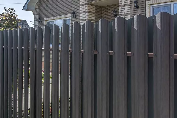 Штакетник Круглый фигурный 0,45 Print Elite Coffee Wood TwinColor купить в краснодаре