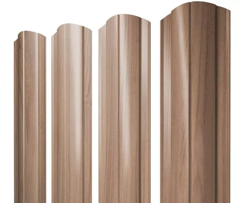 Штакетник Круглый фигурный 0,45 Print Elite Honey Wood TwinColor купить в краснодаре