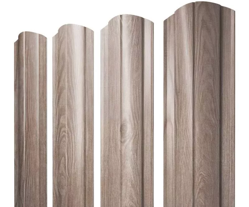 Штакетник Круглый фигурный 0,45 Print Elite White Wood TwinColor купить в краснодаре