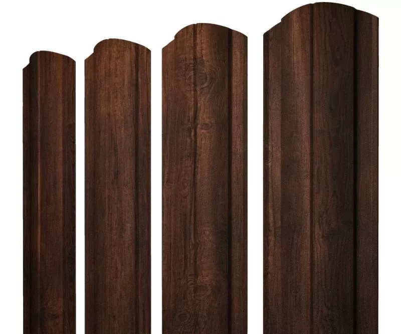 Штакетник Круглый фигурный 0,45 Print Premium Cherry Wood Dark FTC купить в краснодаре