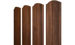 Штакетник Круглый фигурный 0,45 Print Premium Golden Wood Fresh TwinColor. Артикул: 38268