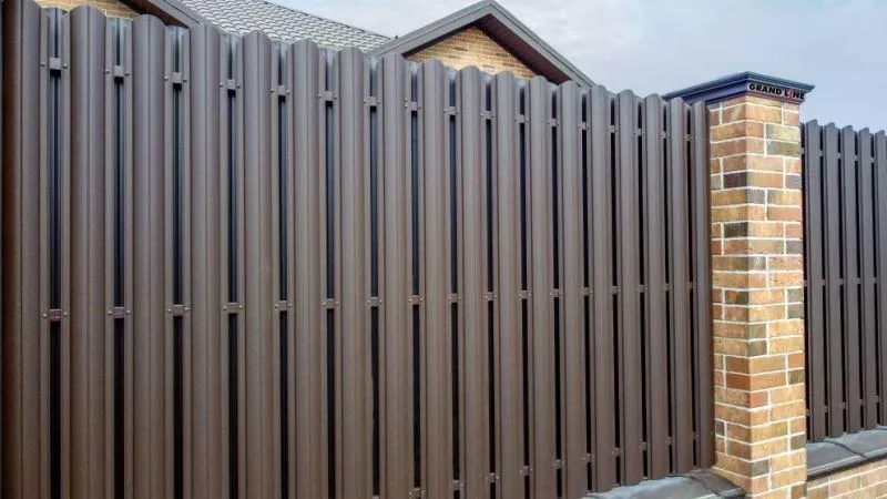 Штакетник Круглый фигурный 0,5 Drap RR 32 темно-коричневый купить в краснодаре