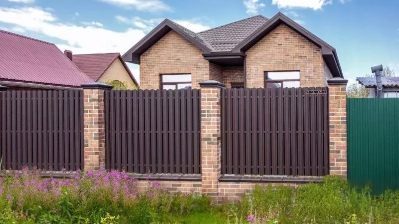 Штакетник Круглый фигурный 0,5 Drap RR 32 темно-коричневый купить в краснодаре