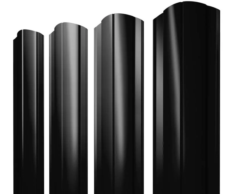 Штакетник Круглый фигурный 0,5 Drap TX RAL 9005 черный купить в краснодаре