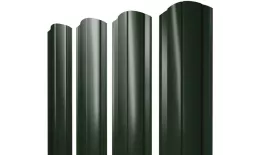 Штакетник Круглый фигурный 0,5 GreenCoat Pural BT RR 11 темно-зеленый (RAL 6020 хромовая зелень). Артикул: 39322