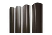 Штакетник Круглый фигурный 0,5 GreenCoat Pural BT RR 32 темно-коричневый (RAL 8019 серо-коричневый) – Купить оптом и в розницу