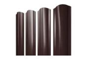 Штакетник Круглый фигурный 0,5 GreenCoat Pural BT RR 887 шоколадно-коричневый (RAL 8017 шоколад) – Купить оптом и в розницу