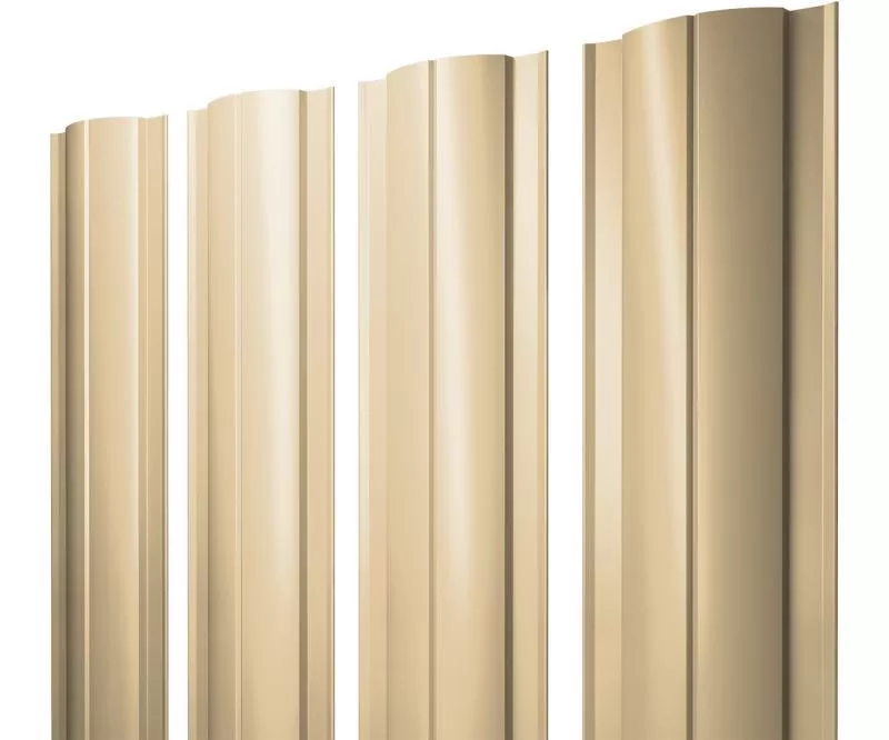 Штакетник Круглый с прямым резом 0,45 PE RAL 1014 слоновая кость купить в краснодаре