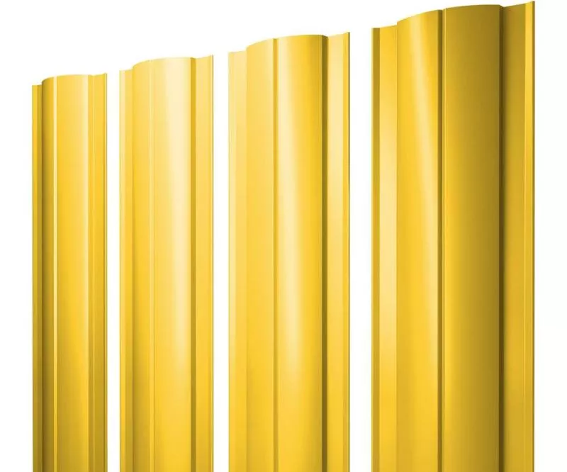 Штакетник Круглый с прямым резом 0,45 PE RAL 1018 цинково-желтый купить в краснодаре