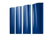 Штакетник Круглый с прямым резом 0,45 PE RAL 5002 ультрамариново-синий – Купить оптом и в розницу