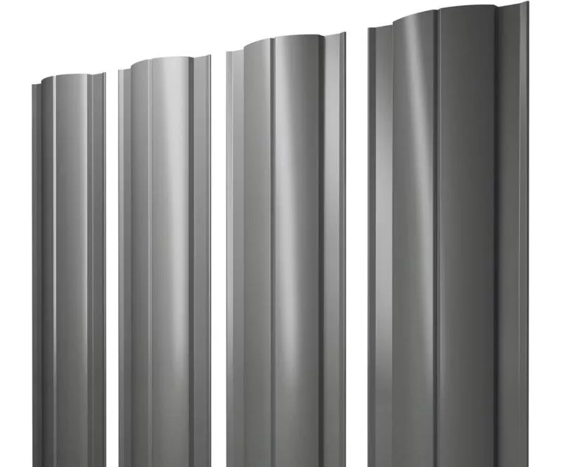 Штакетник Круглый с прямым резом 0,45 PE RAL 7005 мышино-серый купить в краснодаре