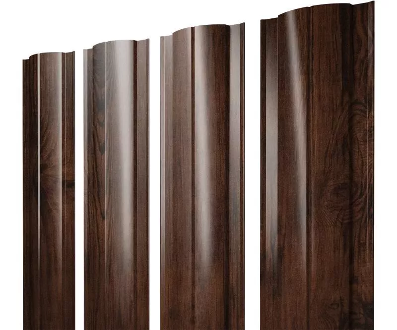 Штакетник Круглый с прямым резом 0,45 Print Elite Cherry Wood TwinColor купить в краснодаре