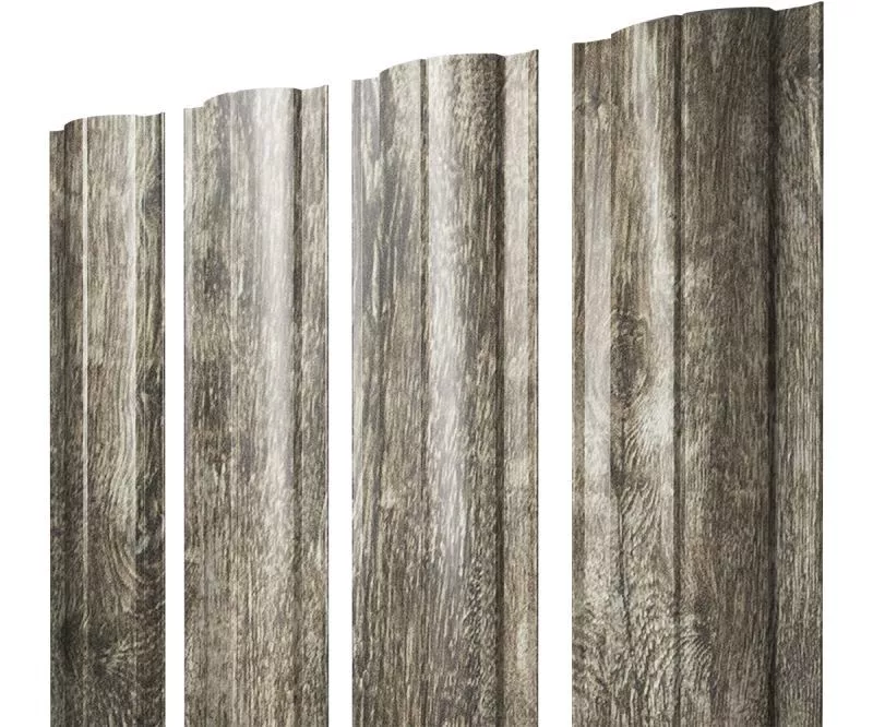 Штакетник Круглый с прямым резом 0,45 Print Elite Nordic Wood TwinColor купить в краснодаре