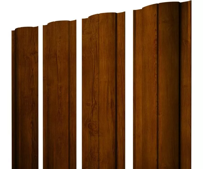 Штакетник Круглый с прямым резом 0,45 Print Premium Golden Wood Intense FTC купить в краснодаре