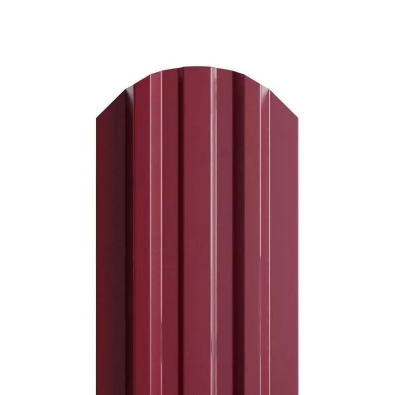Штакетник Металл профиль LANE-O (полукруглый верх) PE 0,45 двусторонний мм RAL 3005 Красное вино купить в краснодаре