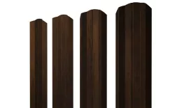 Штакетник М-образный А фигурный 0,45 Print Elite Chestnut Wood TwinColor. Артикул: 38430