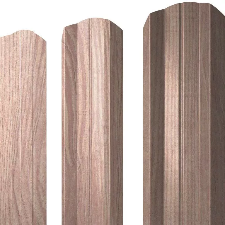 Штакетник М-образный А фигурный 0,45 Print Elite White Wood TwinColor купить в краснодаре