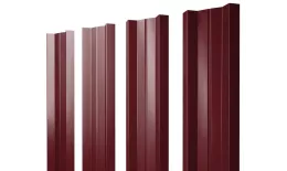 Штакетник М-образный А с прямым резом 0,45 Drap TR RAL 3005 красное вино. Цена: 100 руб. Артикул: 46315