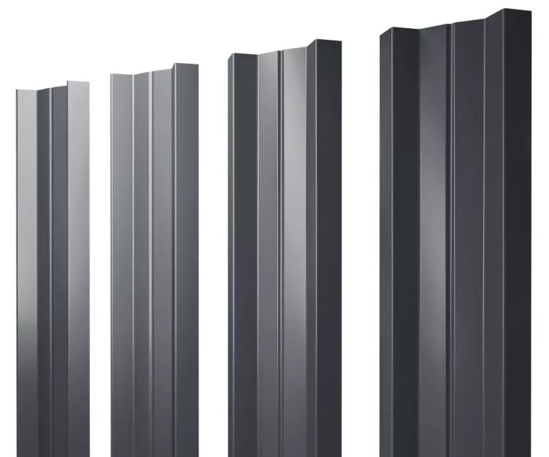 Штакетник М-образный А с прямым резом 0,45 Drap TR RAL 7024 мокрый асфальт купить в краснодаре