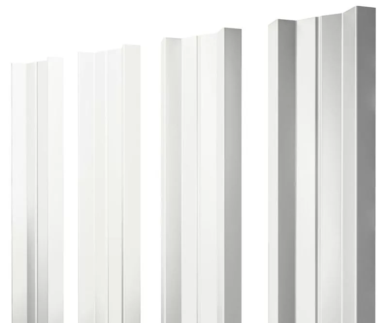 Штакетник М-образный А с прямым резом 0,45 PE-Double RAL 9003 сигнальный белый купить в краснодаре