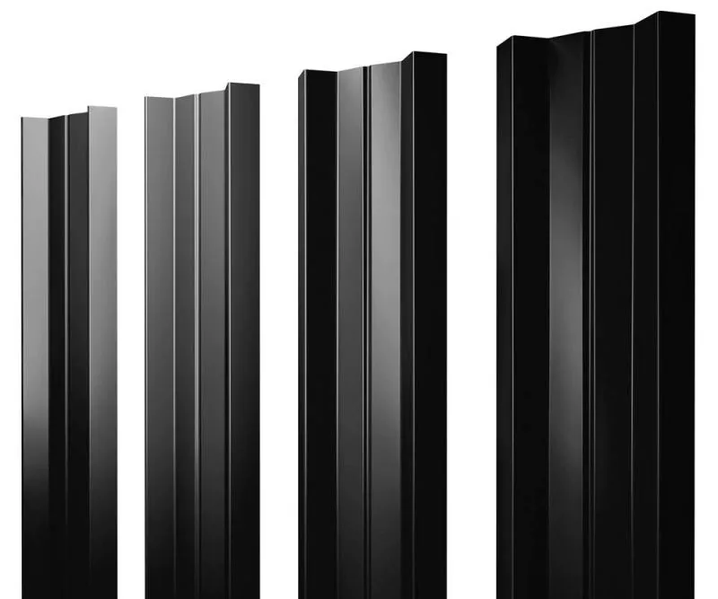 Штакетник М-образный А с прямым резом 0,45 PE-Double RAL 9005 черный купить в краснодаре