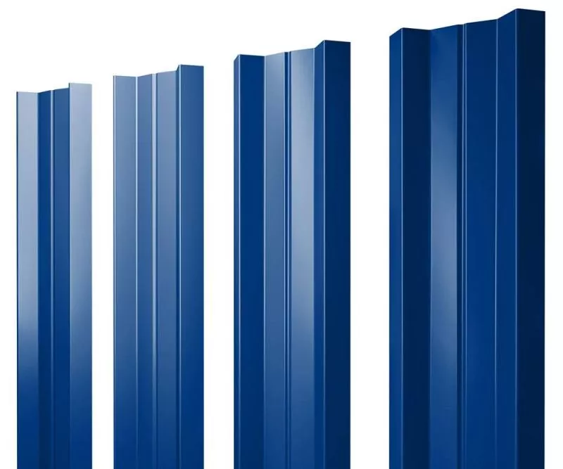 Штакетник М-образный А с прямым резом 0,45 PE RAL 5002 ультрамариново-синий купить в краснодаре