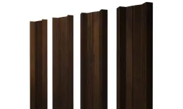 Штакетник М-образный А с прямым резом 0,45 Print Elite Chestnut Wood TwinColor. Артикул: 38371