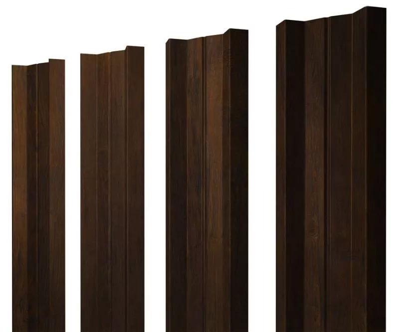 Штакетник М-образный А с прямым резом 0,45 Print Elite Chestnut Wood TwinColor купить в краснодаре