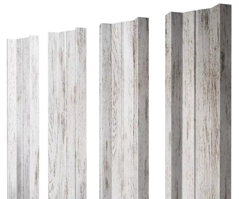 Штакетник М-образный А с прямым резом 0,45 Print Elite Snow Wood TwinColor купить в краснодаре