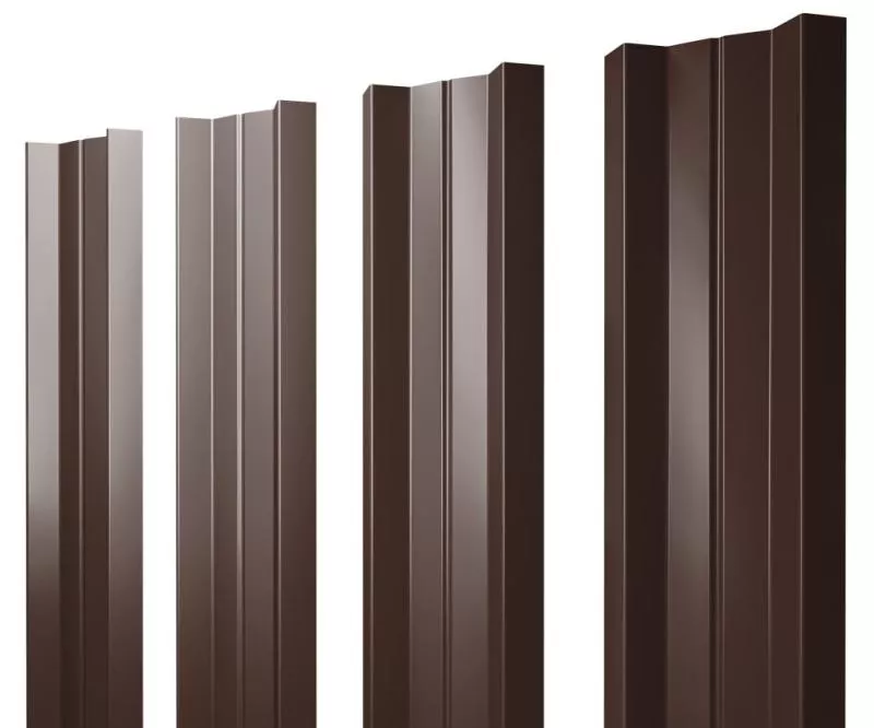 Штакетник М-образный А с прямым резом 0,5 Drap RAL 8017 шоколад купить в краснодаре