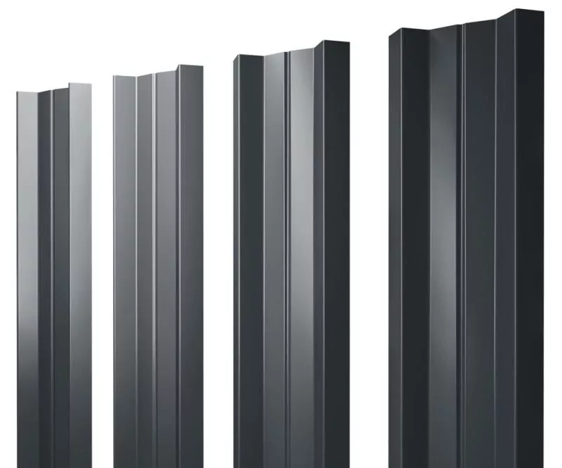 Штакетник М-образный А с прямым резом 0,5 PurLite Matt RAL 7016 антрацитово-серый купить в краснодаре