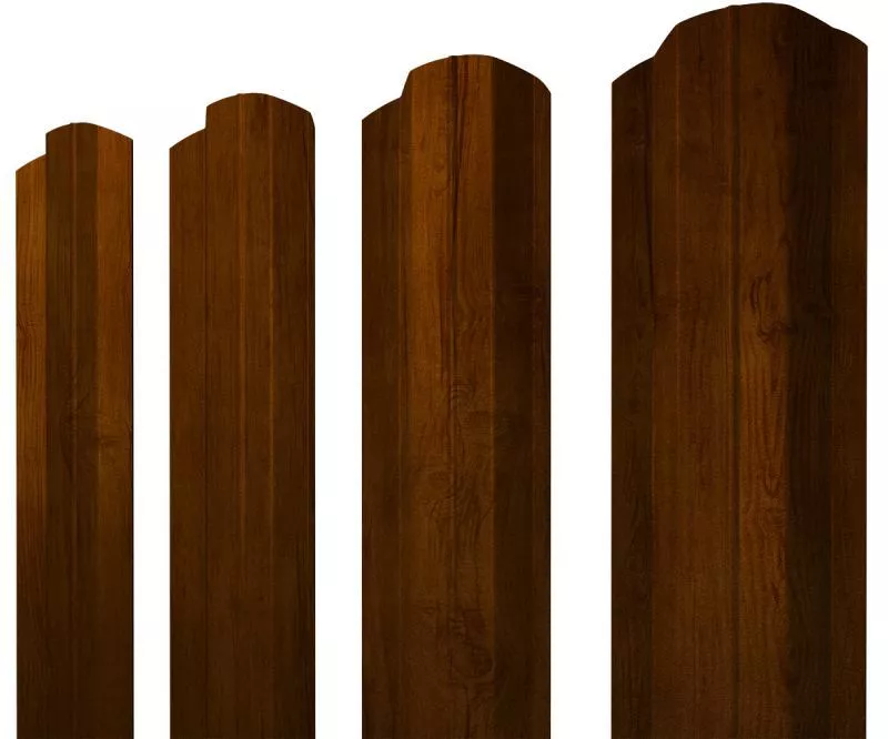 Штакетник М-образный B фигурный 0,4 Print Premium Golden Wood Intense FTC купить в краснодаре