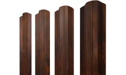 Штакетник М-образный B фигурный 0,45 Print Elite Chestnut Wood. Артикул: 39125
