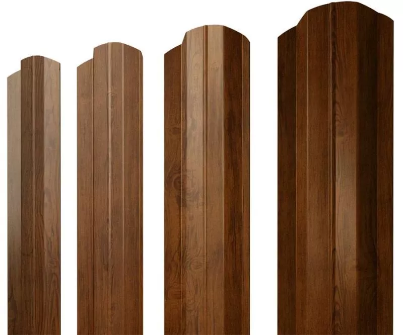 Штакетник М-образный B фигурный 0,45 Print Elite Golden Wood TwinColor купить в краснодаре