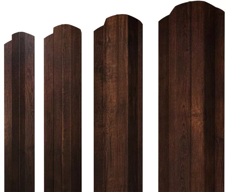Штакетник М-образный B фигурный 0,45 Print Premium Cherry Wood Dark FTC купить в краснодаре