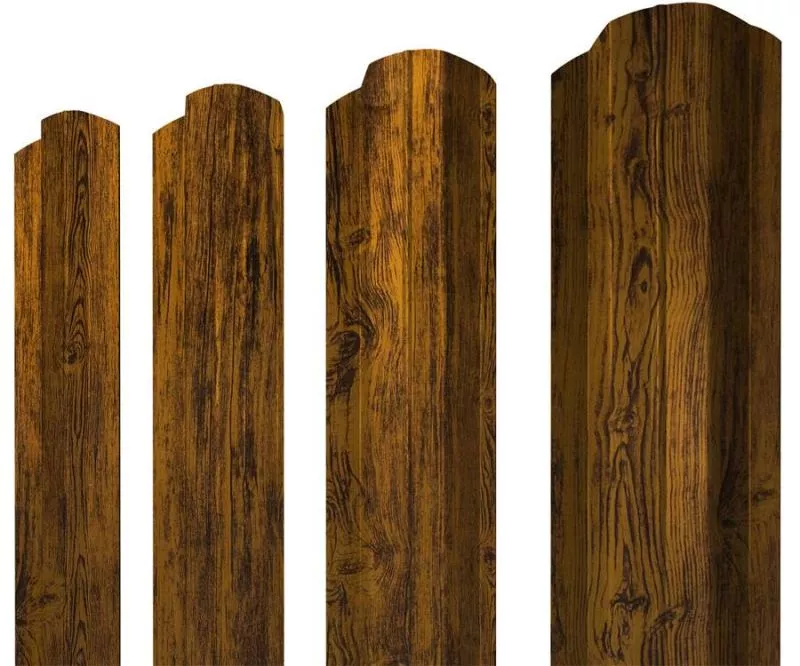 Штакетник М-образный B фигурный 0,45 Print Premium Golden Wood Fresh TwinColor купить в краснодаре